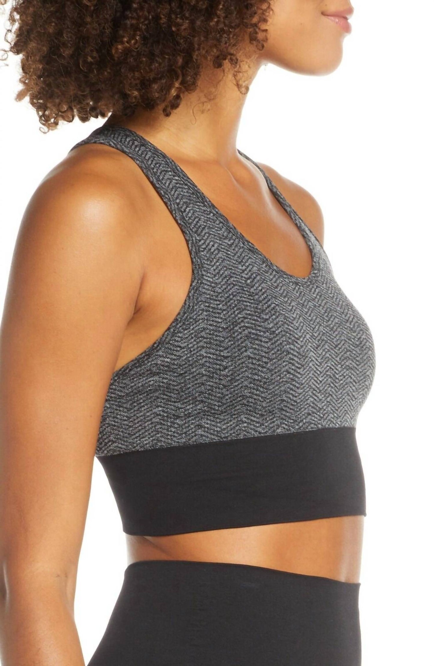 Zella - Longline Racerback Herringbone Sports Bra