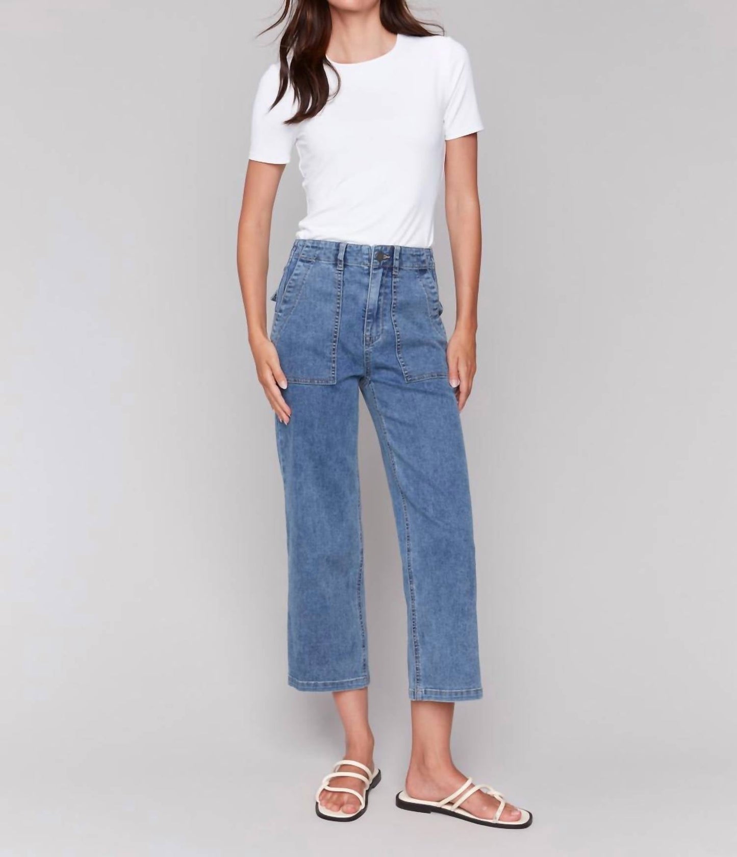 Charlie B - Straight Leg Pork Chop Pocket Pants