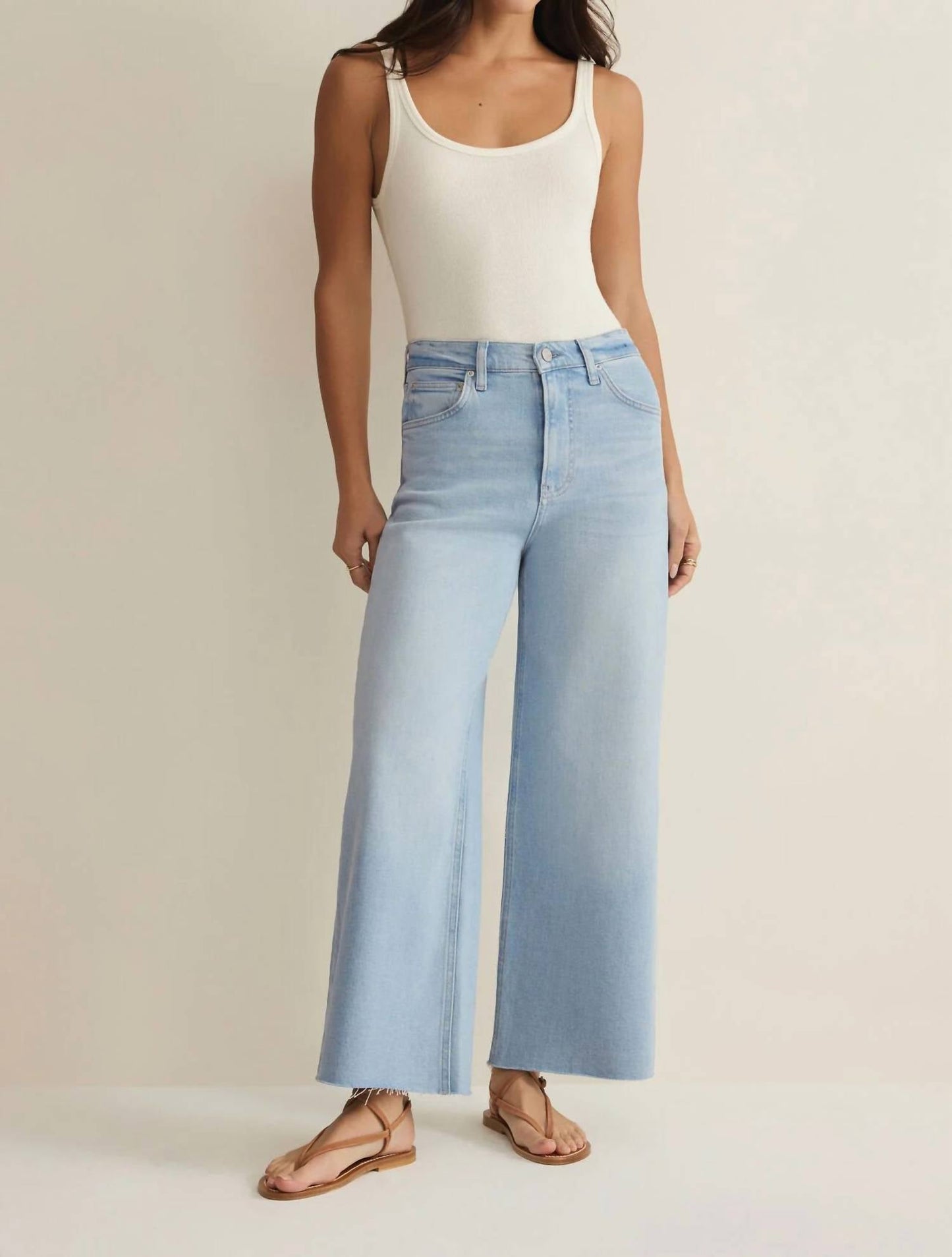 Z Supply - Nova Crop High Rise Wide Leg Jeans
