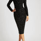 Mac Duggal - Sequin Open Back Midi Dress