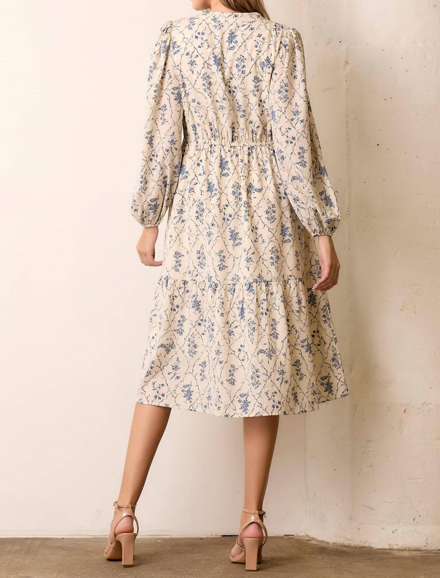Baevely By Wellmade - Rosie Floral V-neck Dress