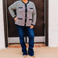 A La Carte - Jacquard Button Front Cardigan