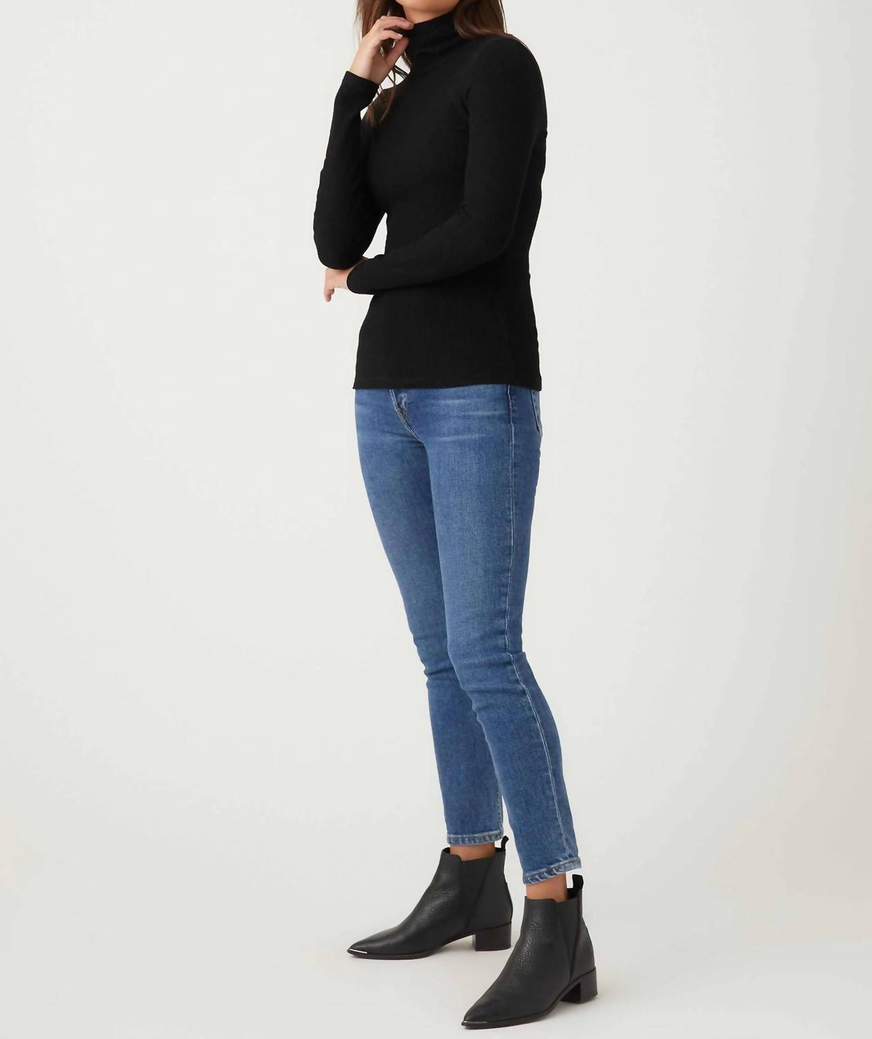 Fifteen Twenty - Long Sleeve Ribbed Turtleneck Sweater