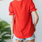 7Th Ray - V-neck Swiss Dot Ruffle Short Sleeve Blouse