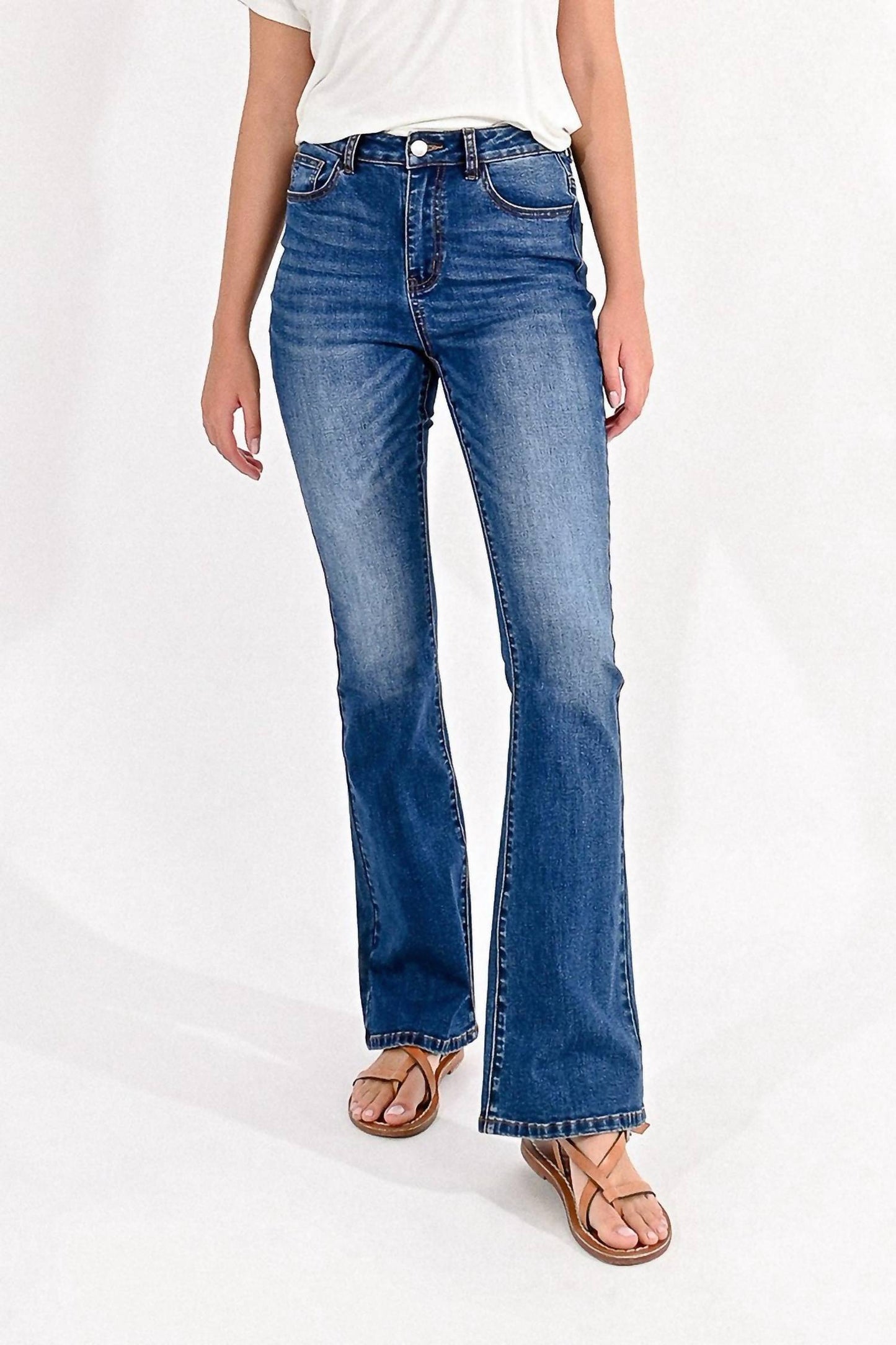 Molly Bracken - Mid Rise Boot Cut Jeans