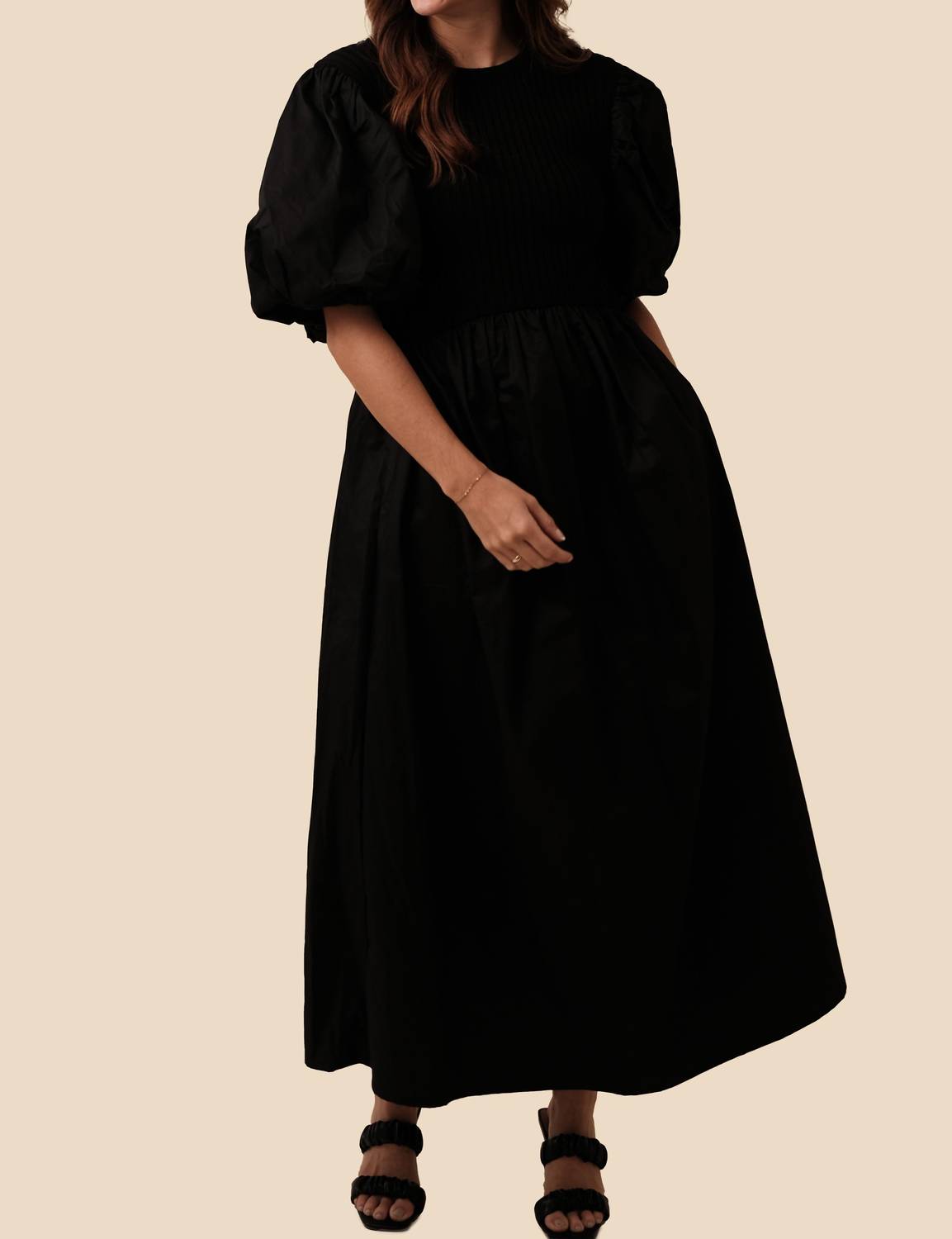 Sofie The Label - Tori Puff Sleeve Contrast Maxi Dress