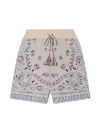 Alanui - Men's Cotton Piquet Bandana Bermuda Shorts