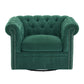 Chesterfield Style Swivel Club Chair With Button Tufted