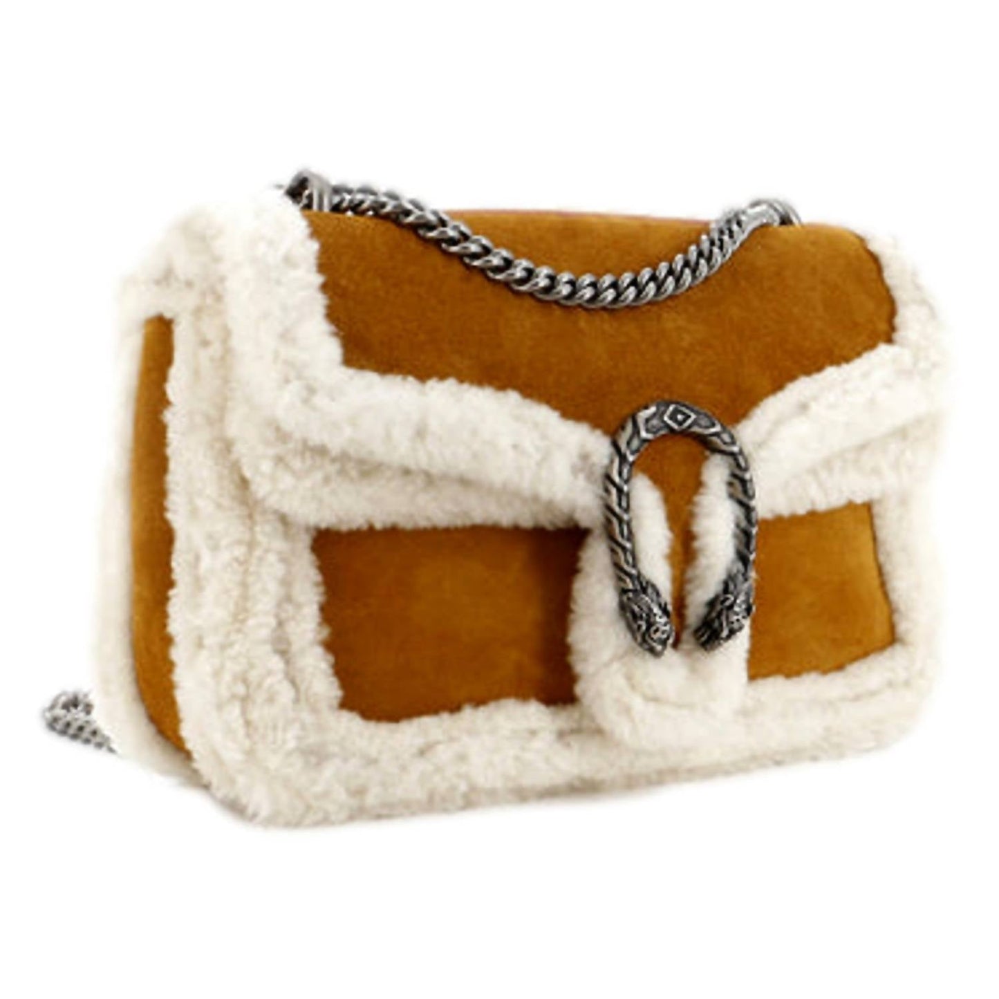 Gucci - Dionysus Suede With Shearling Medium Bag