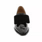 All Black - Women's Pat & Bow Slip on Shoes