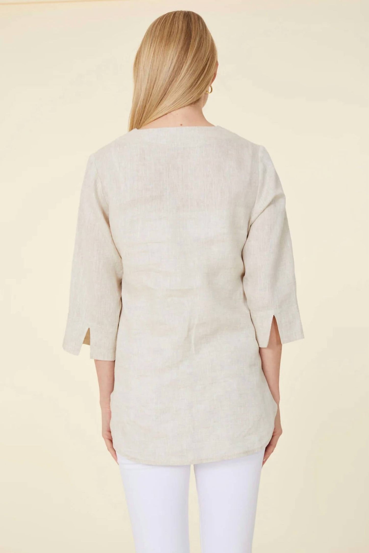 Dolce Cabo - Linen 3/4 Sleeve Top