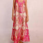 Molly Bracken - Scarf Print Satin Maxi Dress