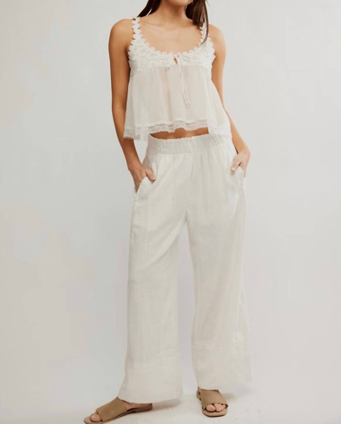 Free People - Days End Linen Pull On Pants