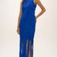 Joseph Ribkoff - Circle Fringe Sleeveless Midi Sheath Dress