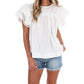 Easel - Golden Hour Poplin Top