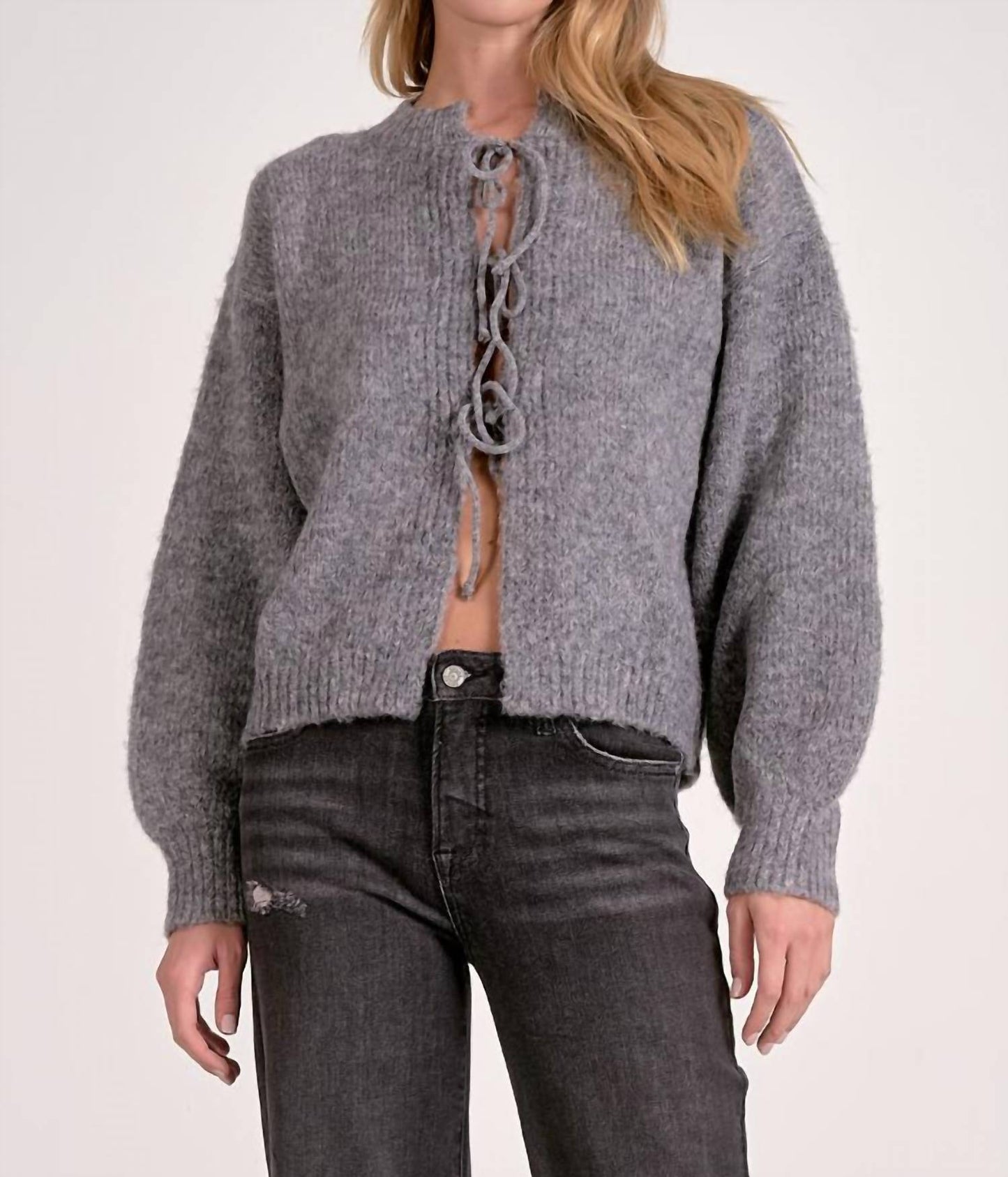 Elan - Tie Front Cardigan Sweater