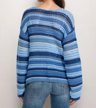 Johnny Was - Striped Crochet Sweater