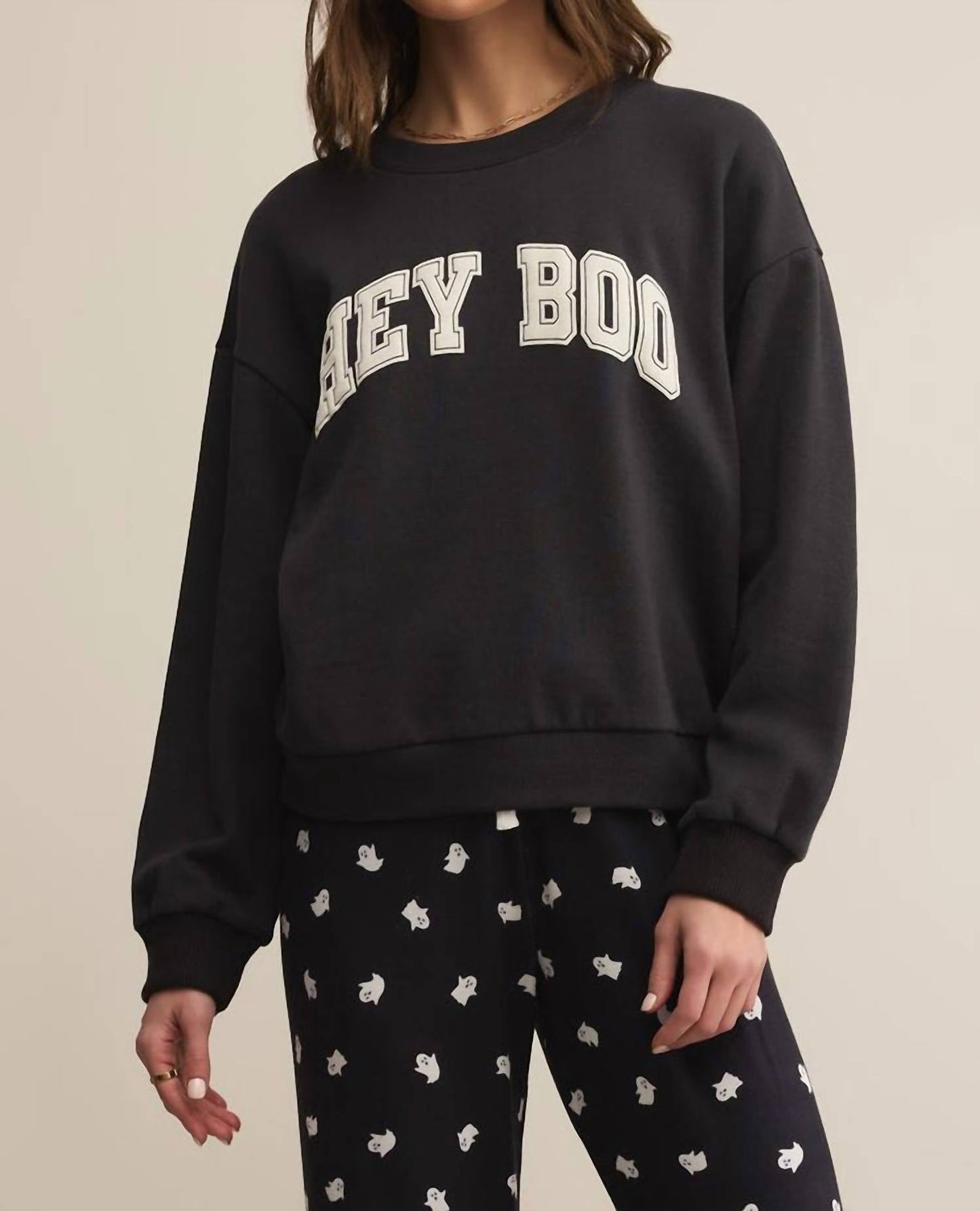 Z Supply - Classic Hey Boo Crew Sweatshirt