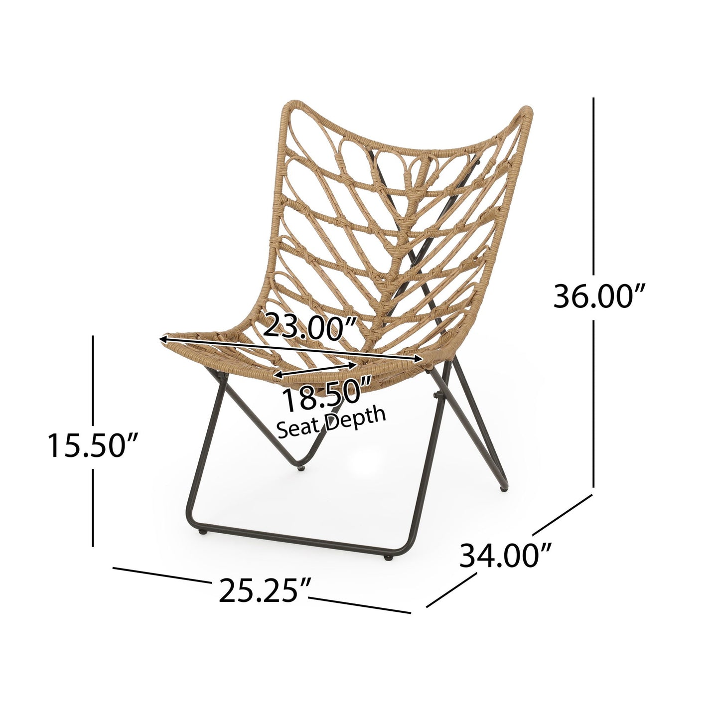 Bryson Light Brown Outdoor Chair Set