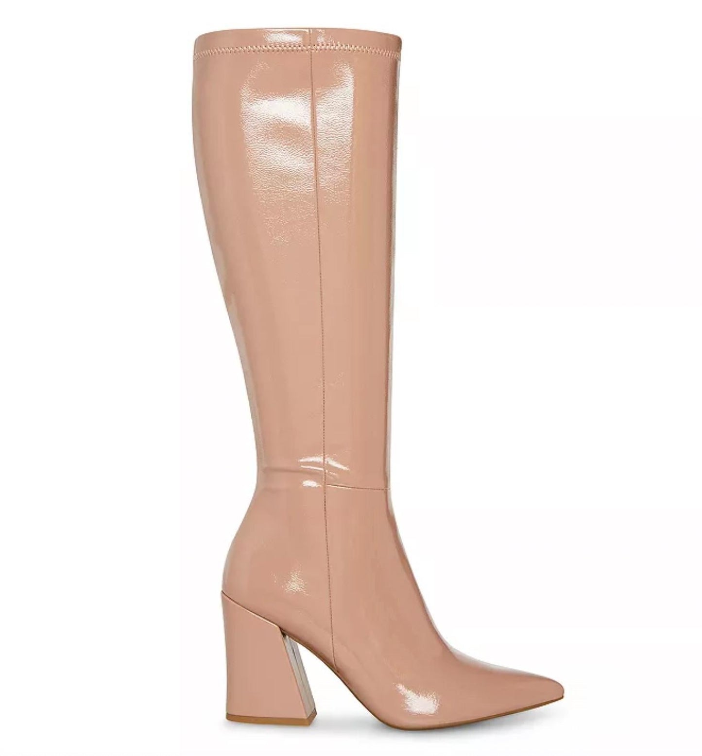 Steve Madden - Women's Pointed Toe Flared Heel Knee High Boots