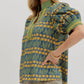 Entro - Floral Short Puff Sleeve Top