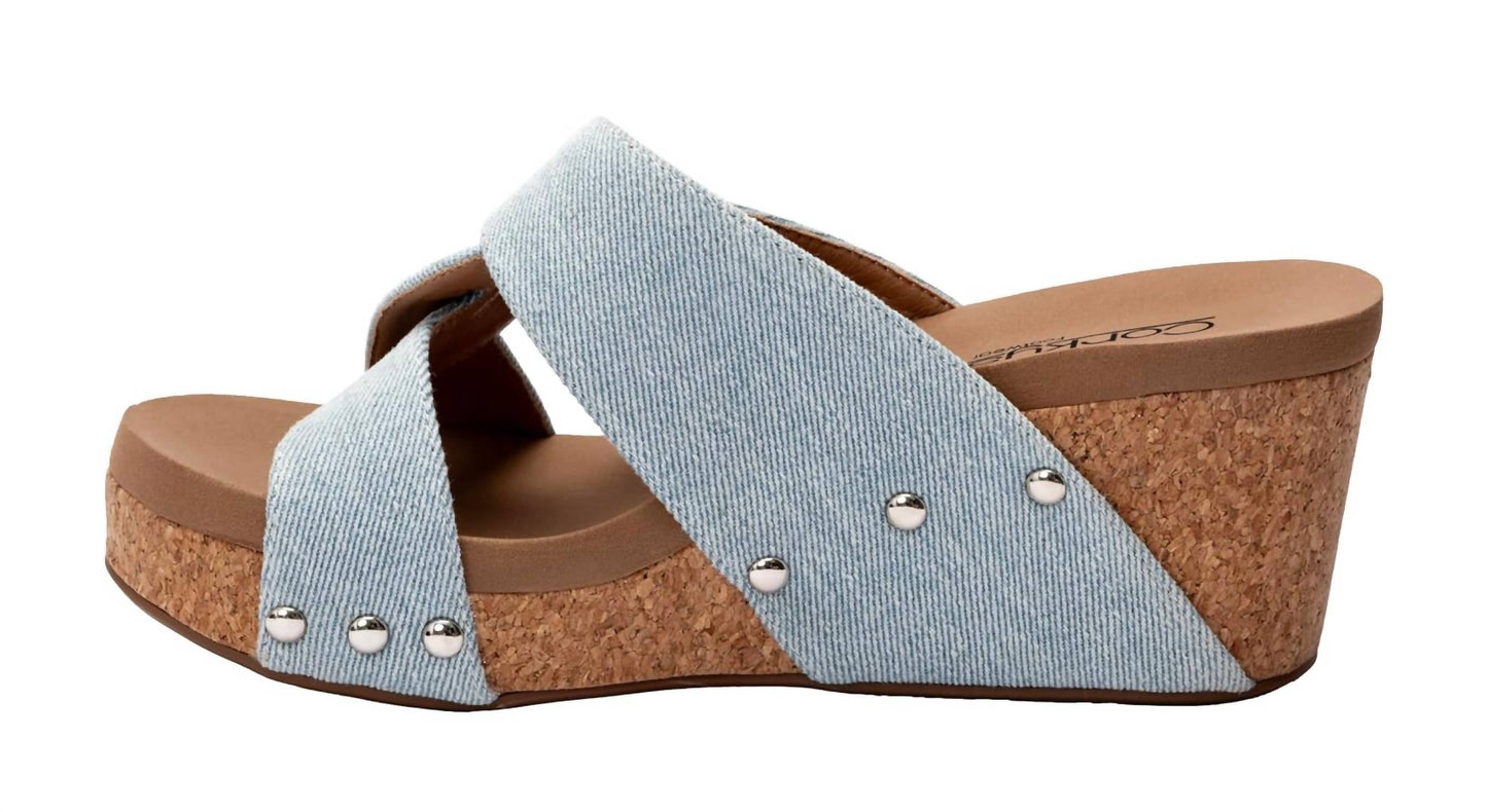 Corkys Footwear - Bonny Denim Wedge Sandal