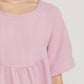 Entro - Round Neck Babydoll Top