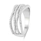 0.46 Carat Genuine White Diamond 14K White Gold Ring (F-G Color, SI Clarity)