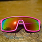 Far Out Sunglasses - Polarized Retros Pink Lens
