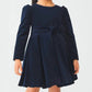 Abel & Lula - Girls Pleated Velvet Dress