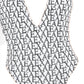 Aexae - Monogram Tie-neck One-piece Swimsuit