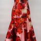 Hutch - Women's Strapless Watercolor Floral Tea-length Dress