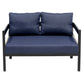 U_Style Multi-person Outdoor Iron Sofa Set with Table
