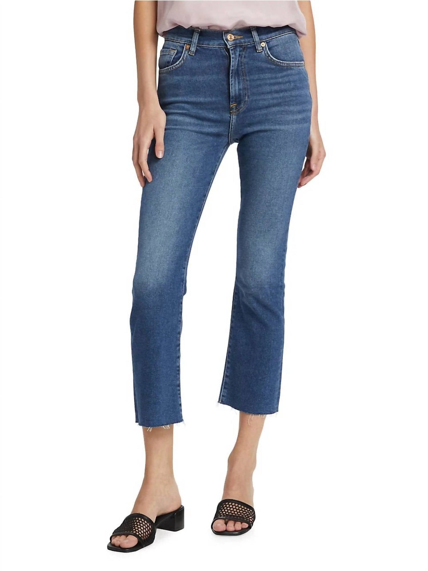 7 For All Mankind - High-Waisted Slim Kick Jeans