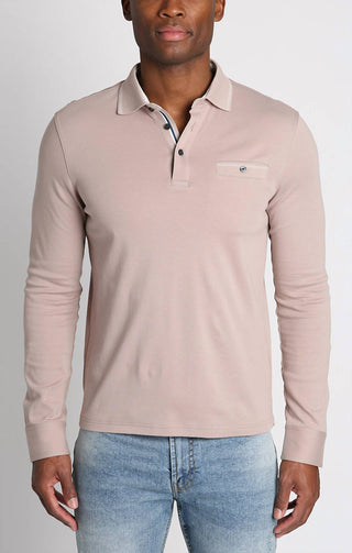 Jachs New York - Luxe Cotton Long Sleeve Polo Shirt