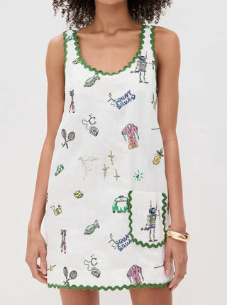 Alemais - Play Embroidered Mini Dress