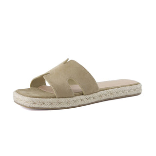 Cushionaire - Women’s Avocado Espadrille Slide Sandal