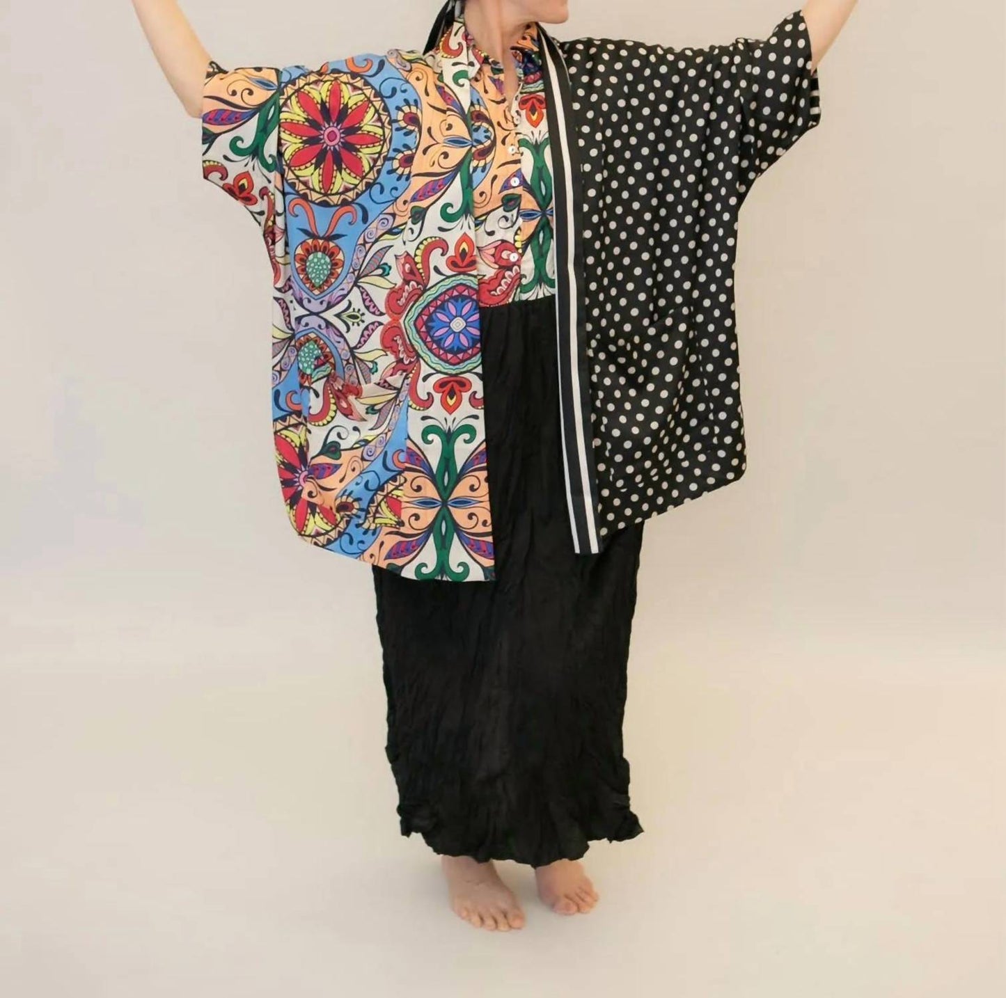 Alembika - Paisley Bib Crinkle Maxi Dress