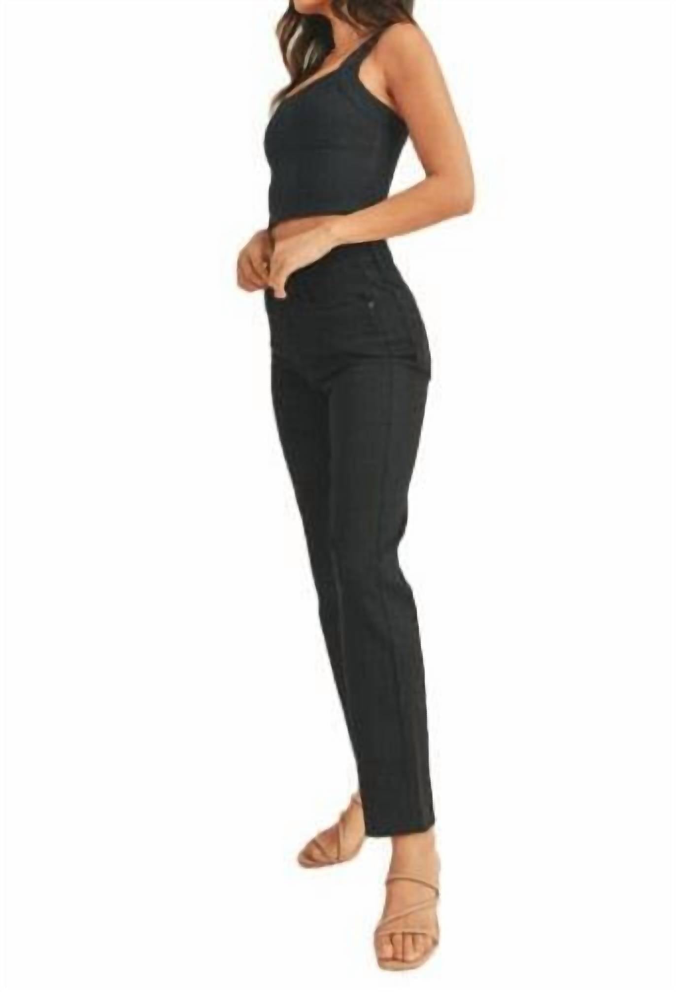 Just Black Denim - Cropped Straight Leg Jeans