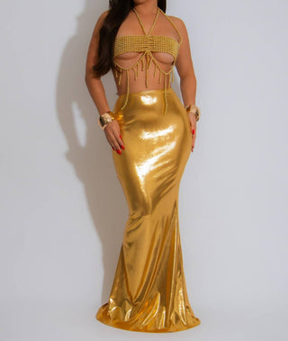 Diva - Iconic Goddess Pearls Skirt Set