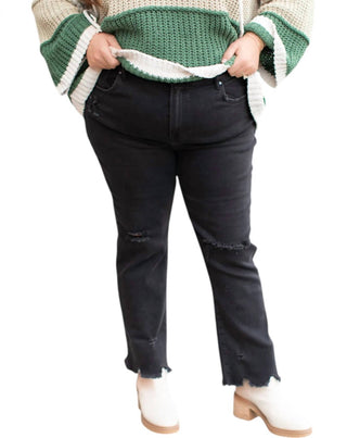 Risen - High Rise Straight Leg Jeans Plus Size