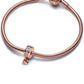 Pandora - Women's Rose-plated Infinite Hearts Sparkling Clip Charm