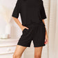 Basic Bae - Full Size Soft Rayon Half Sleeve Top And Shorts Set