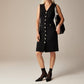 J.Crew - Buttoned Sheath Dress In Italian Stretch Wool Blend