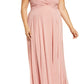 Dessy Collection Lux Off the Shoulder Chiffon Gown in Desert Rose, Size 18