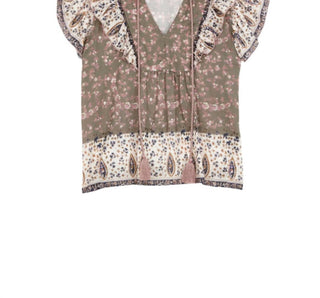 M.A.B.E. - Bani Print Frill Top