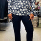 Lulu-B - Bahama Print Half Zip Pullover