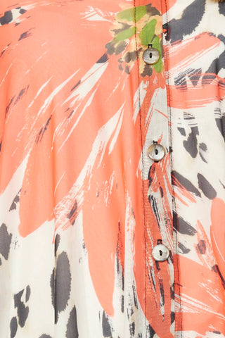 Frank Lyman - Floral V-neck Relaxed Fit Top