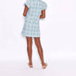 Sail To Sable - Women's Puff Sleeve Medallion Dress