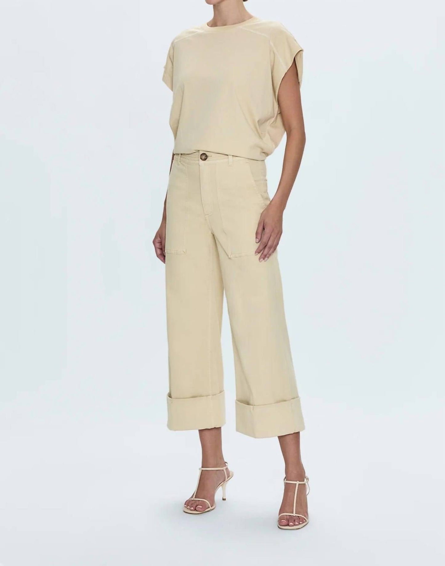 Pistola - Maya Cuffed Hem Wide Leg Pants